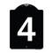 Signmission Sign with Number 4 Heavy-Gauge Aluminum Architectural Sign, 24" x 18", BW-1824-22895 A-DES-BW-1824-22895 - alternate 1